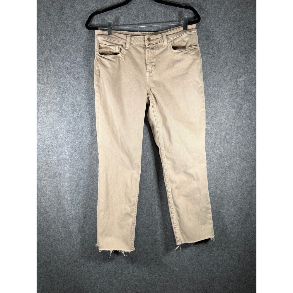 L'AGENCE Womens 28 NEUTRAL BEIGE Raw Hem Milana Low-Rise Stovepipe‎ Jeans